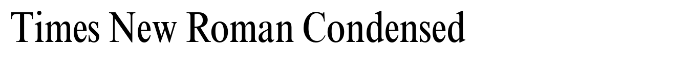 Times New Roman Condensed image